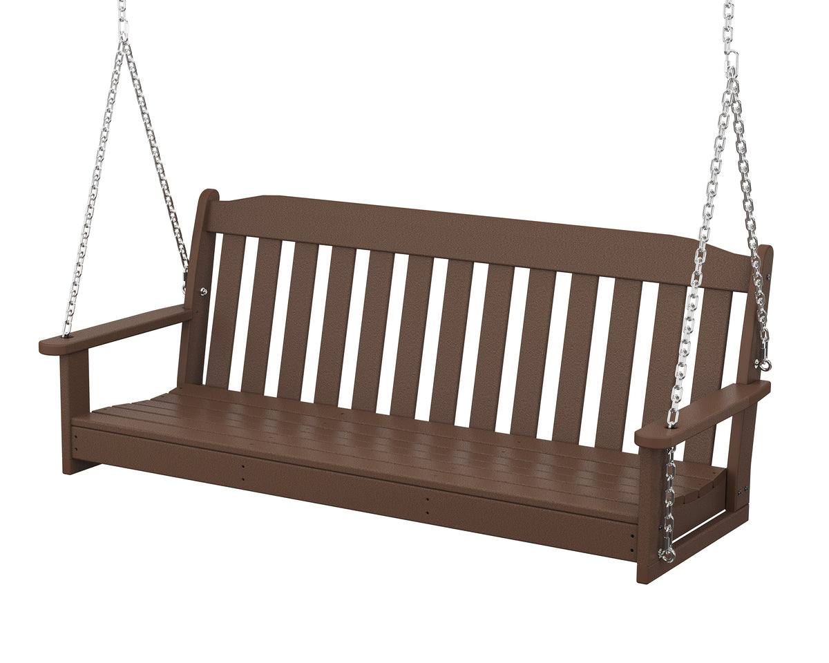 POLYWOOD Country Living 60" Swing in Mahogany