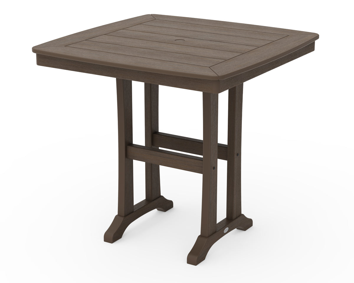 POLYWOOD Nautical Trestle 37" Counter Table in Kona