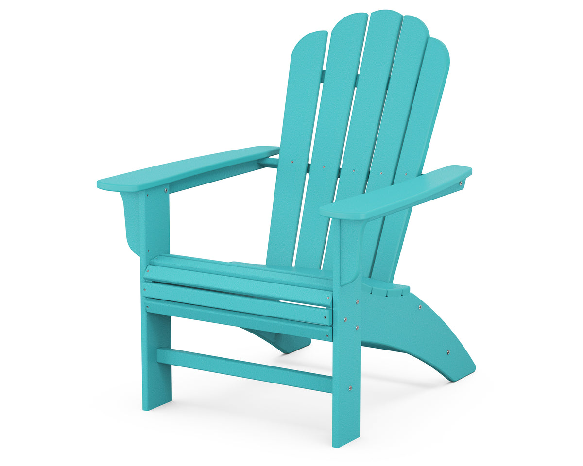 POLYWOOD Cottage Curveback Adirondack Chair in Aruba