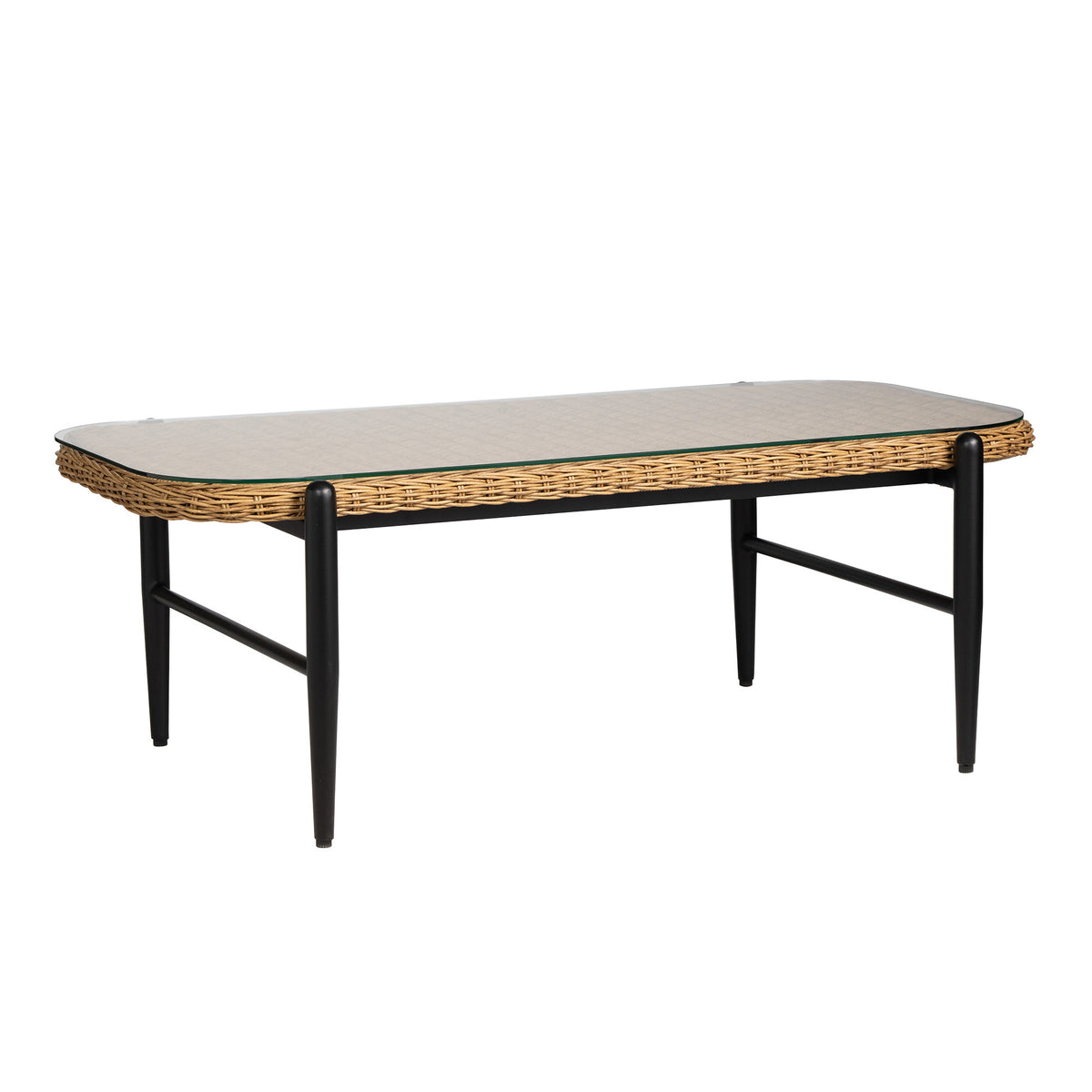 Lloyd Flanders Galloway 50" Rectangular Cocktail Table, lifestyle photo 1