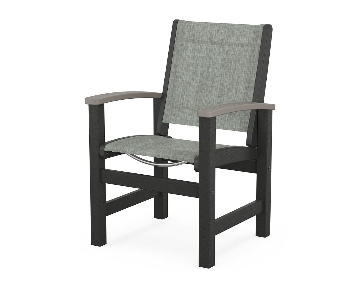 POLYWOOD Coastal Dining Chair in Black / Driftwood / Birch