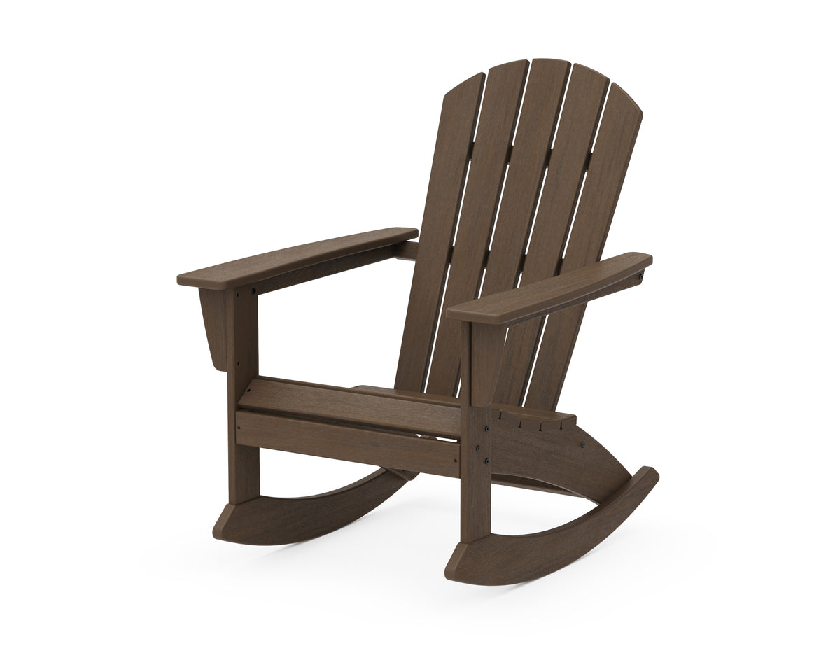 POLYWOOD Nautical Adirondack Rocking Chair in Kona