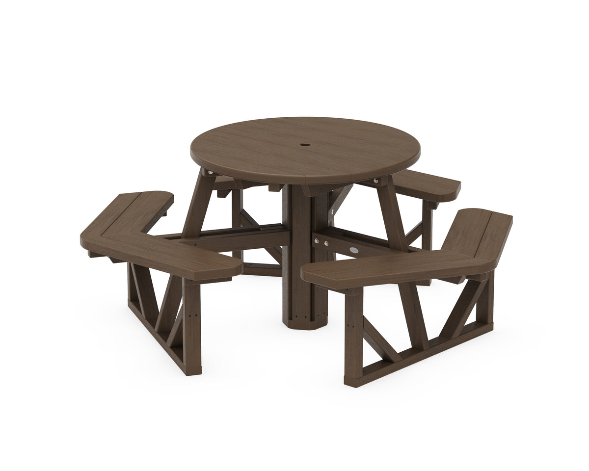 POLYWOOD Park 36" Round Picnic Table in Kona