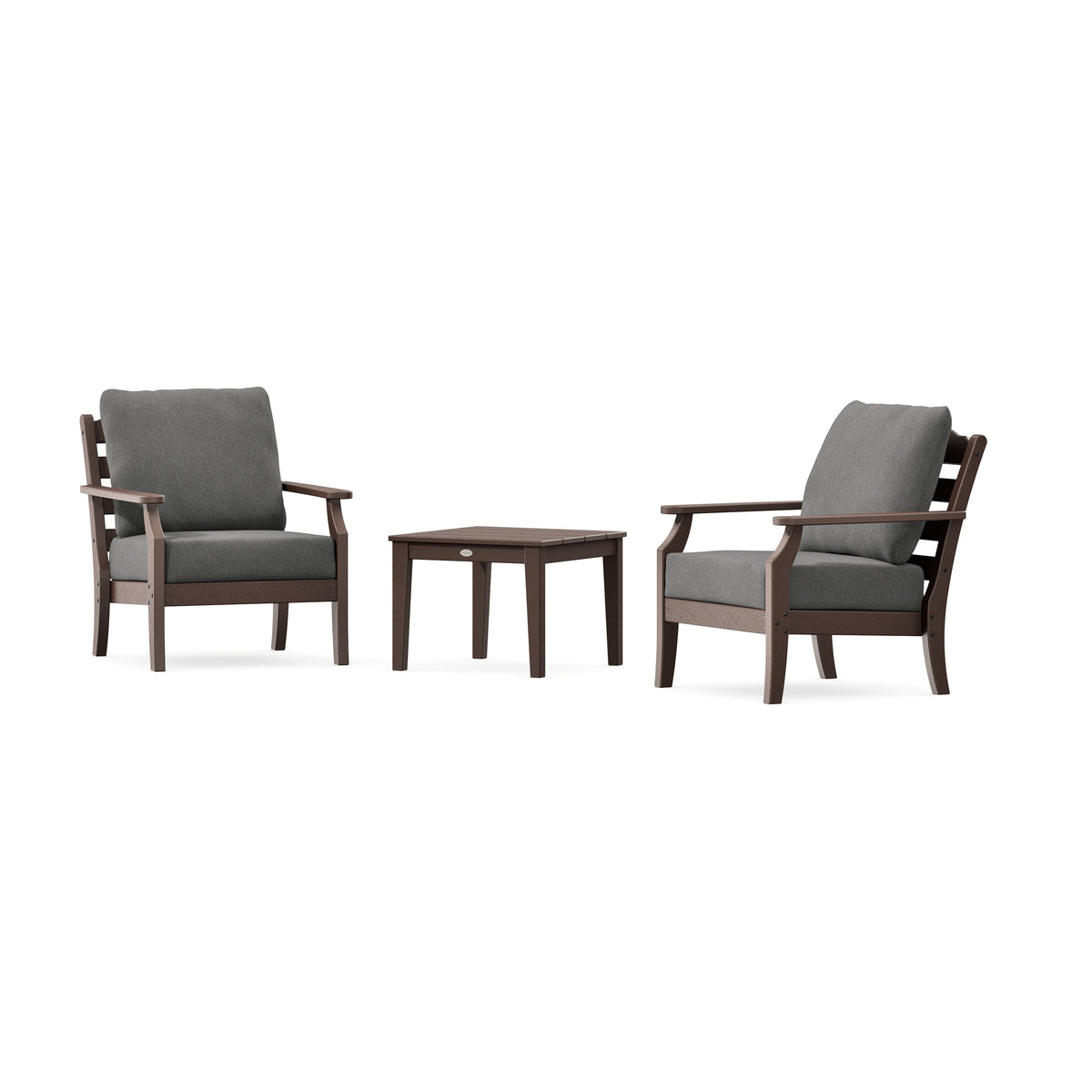 POLYWOOD Savannah 3-Piece Deep Seating Set in Mahogany