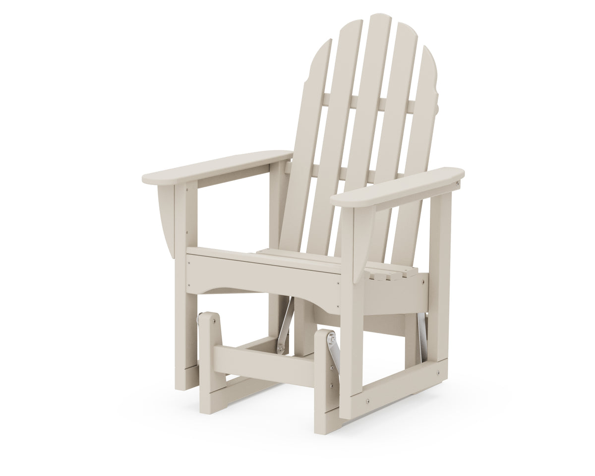 POLYWOOD Classic Adirondack Glider Chair in Sand