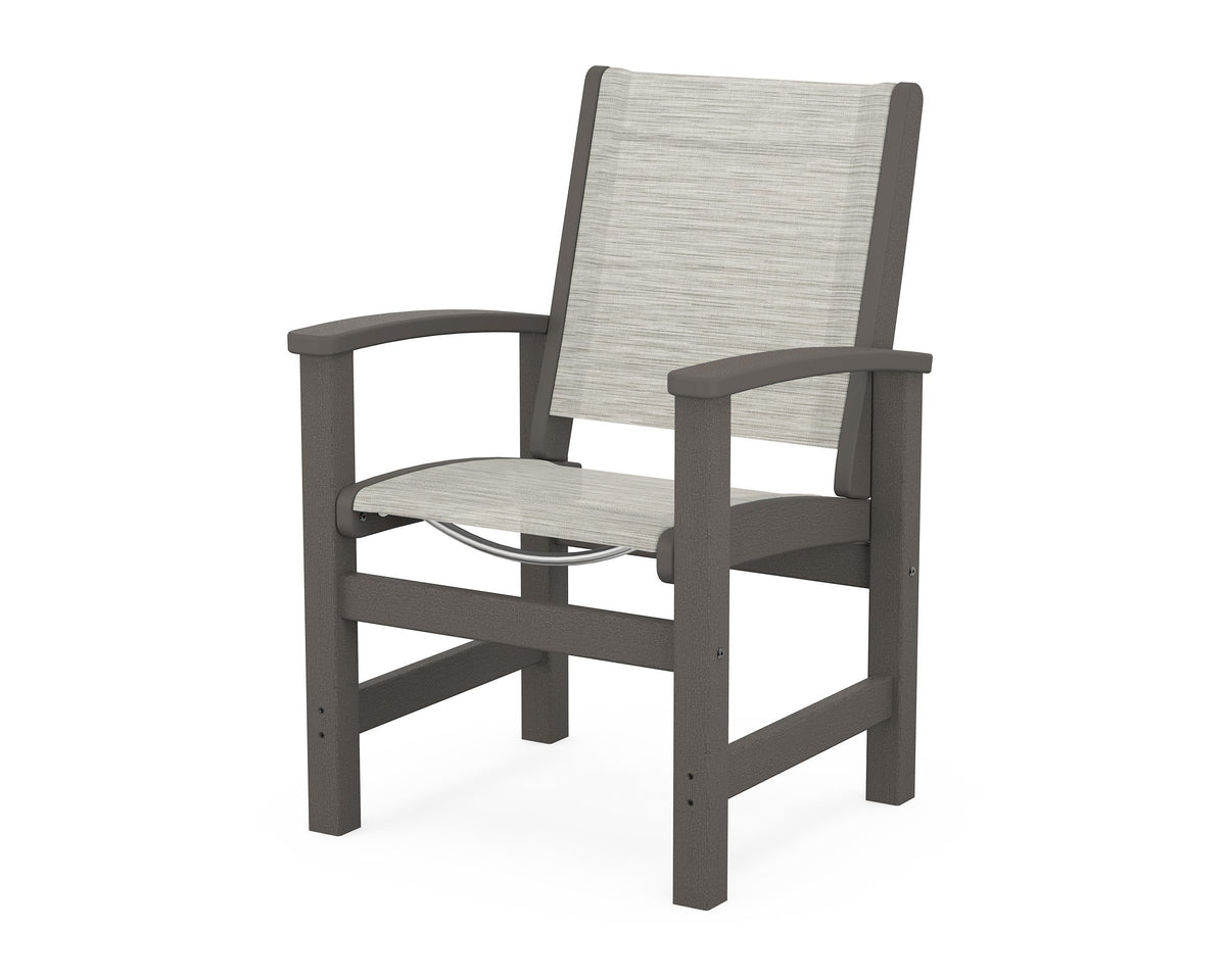 POLYWOOD Coastal Dining Chair in Vintage Coffee / Birch