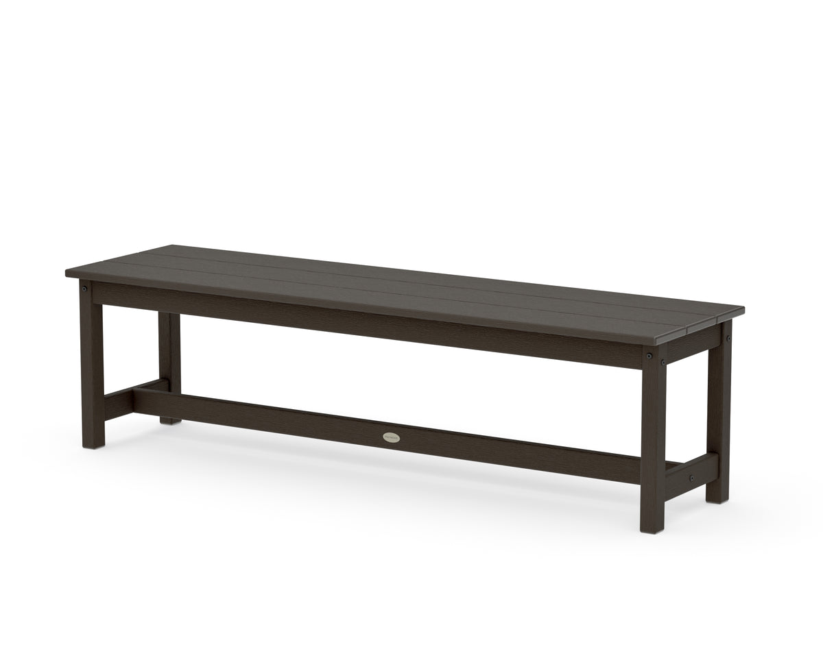 POLYWOOD 60" Planter Bench in Vintage Coffee