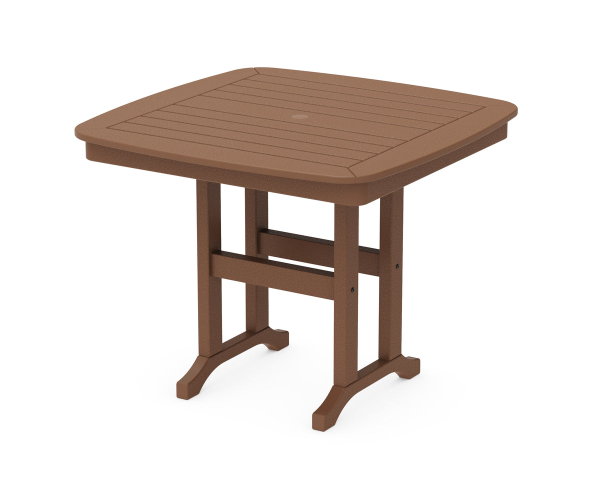 POLYWOOD Nautical 37" Dining Table in Teak