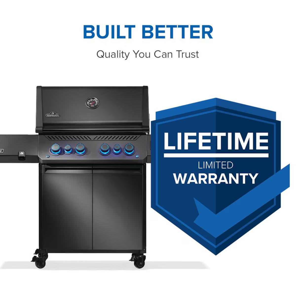 Napoleon Prestige 500 Connected Smart Gas Grill – Phantom Black or Stainless Steel | 4 Burner Propane with Rotisserie, WiFi & Bluetooth