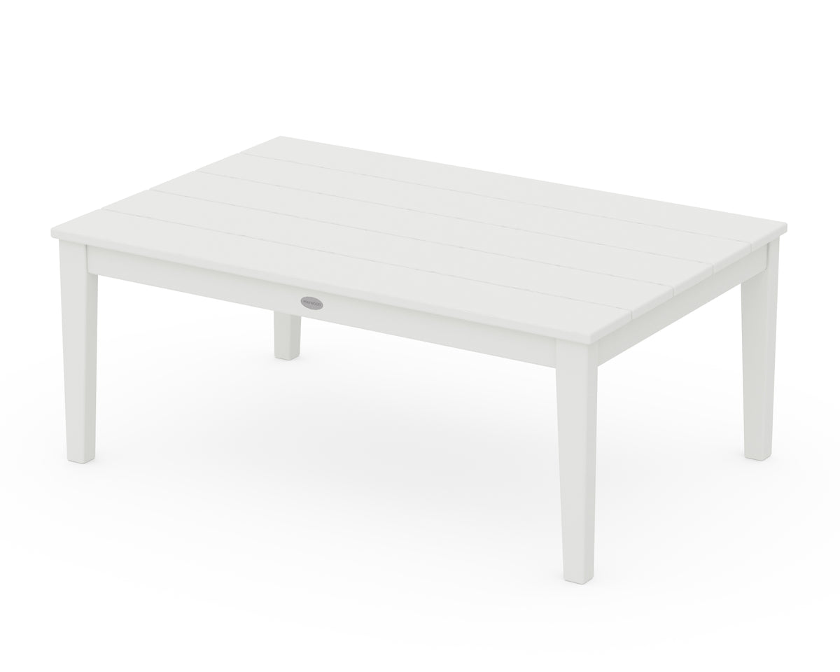 POLYWOOD Newport 28" x 42" Coffee Table in Vintage White