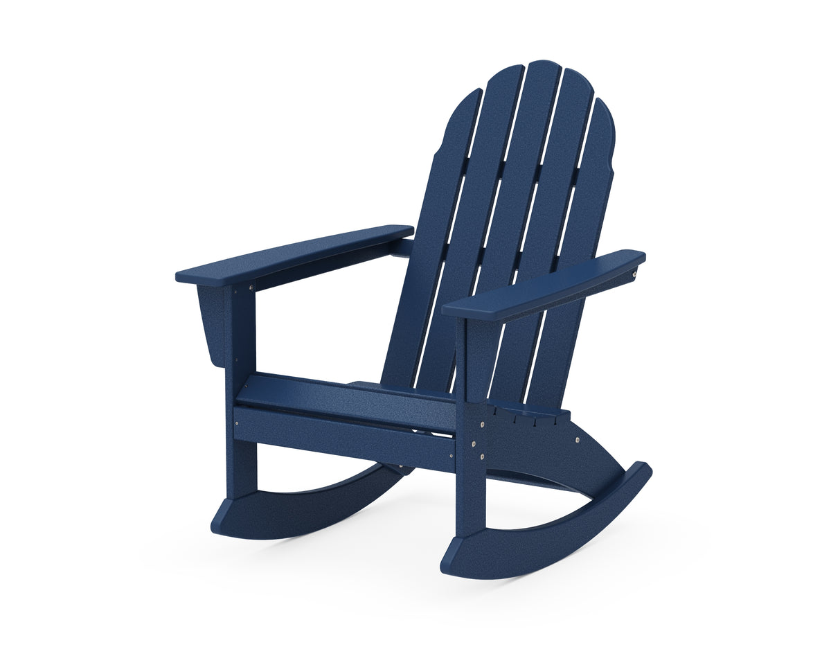 POLYWOOD Vineyard Adirondack Rocking Chair in Navy