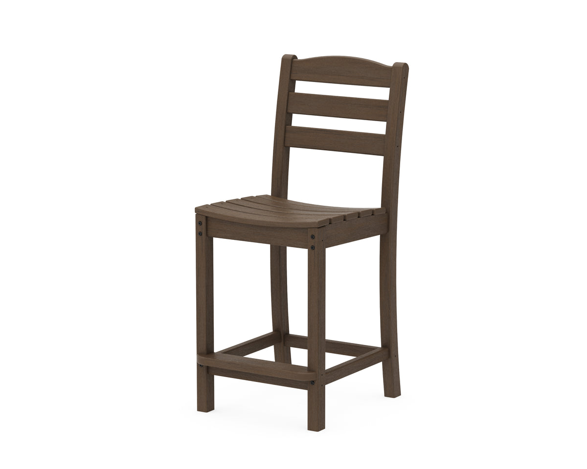 POLYWOOD La Casa Café Counter Side Chair in Kona