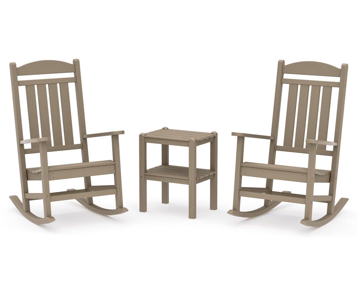 POLYWOOD Presidential 3-Piece Rocker Set in Vintage Sahara
