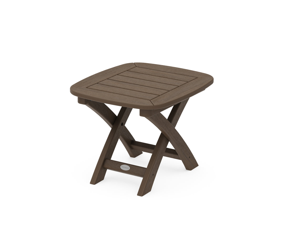 POLYWOOD Nautical 21" x 18" Side Table in Kona