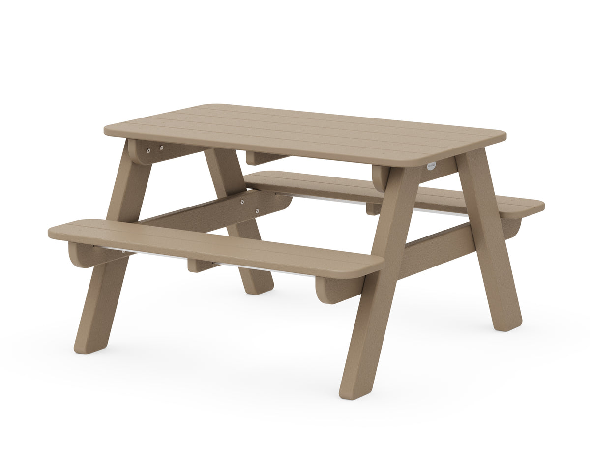 POLYWOOD Kids Outdoor Picnic Table in Vintage Sahara