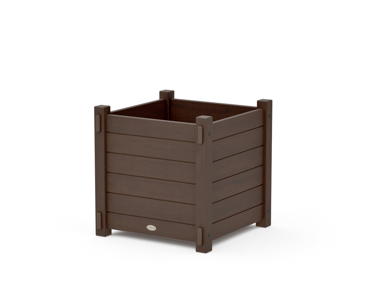POLYWOOD Nautical Large Square Planter Box in Kona