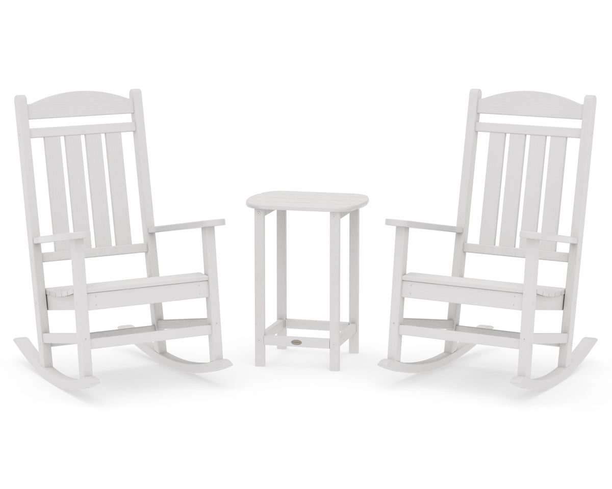 POLYWOOD Presidential Rocker 3-Piece Set in Vintage White