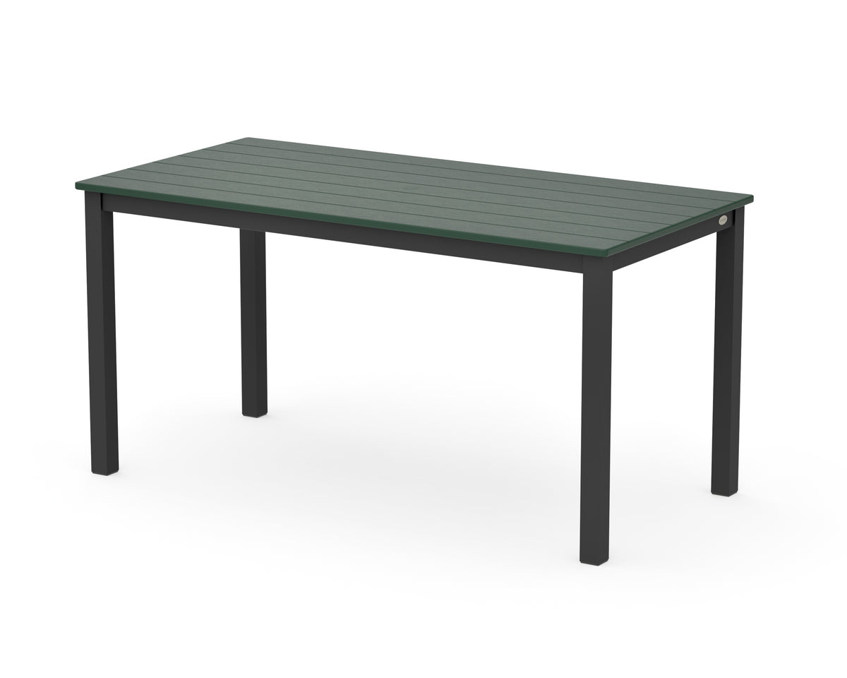 POLYWOOD Main Street 30 x 60 Dining Table in Black / Green