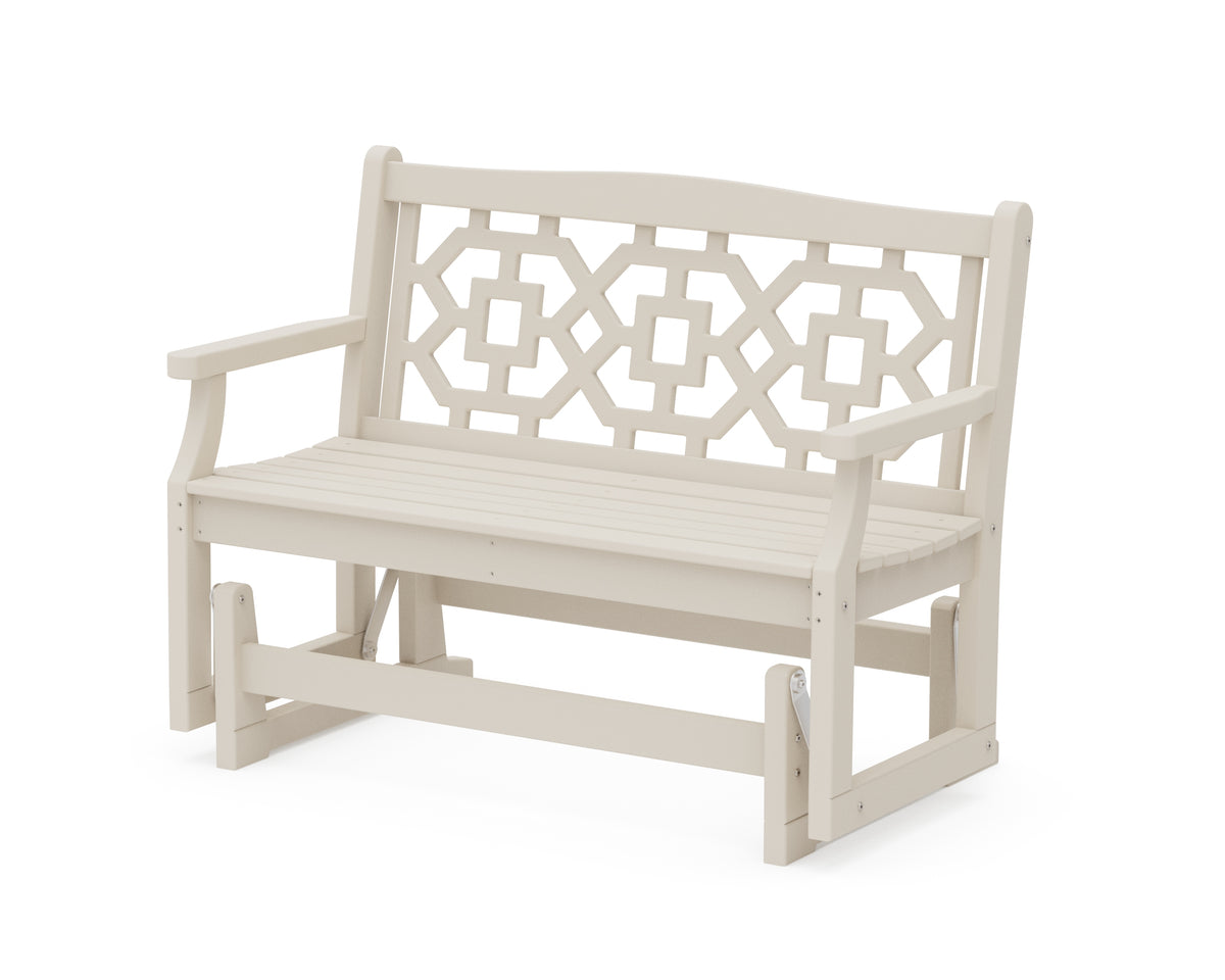 POLYWOOD Chinoiserie 48" Glider in Sand