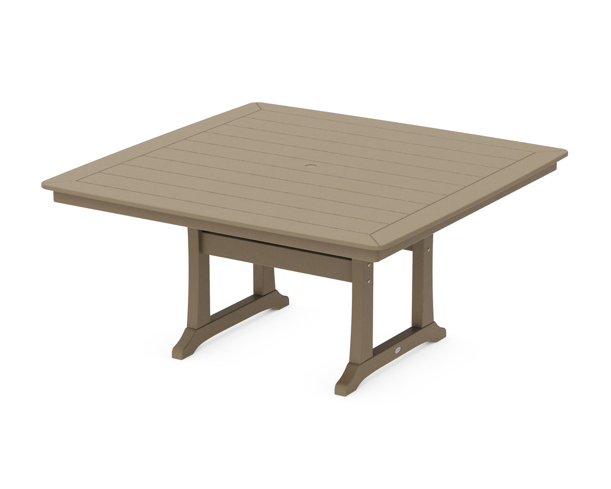 POLYWOOD Nautical Trestle 59" Dining Table in Vintage Sahara