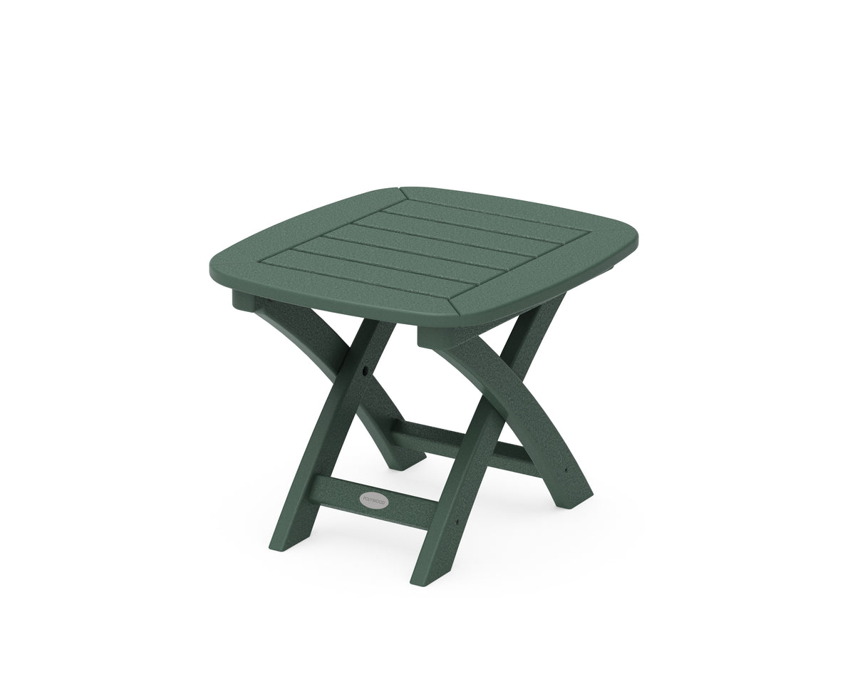 POLYWOOD Nautical 21" x 18" Side Table in Green