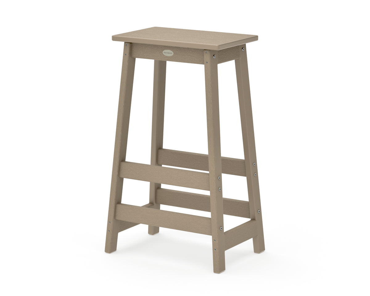 POLYWOOD Modern Studio Bar Stool in Vintage Sahara