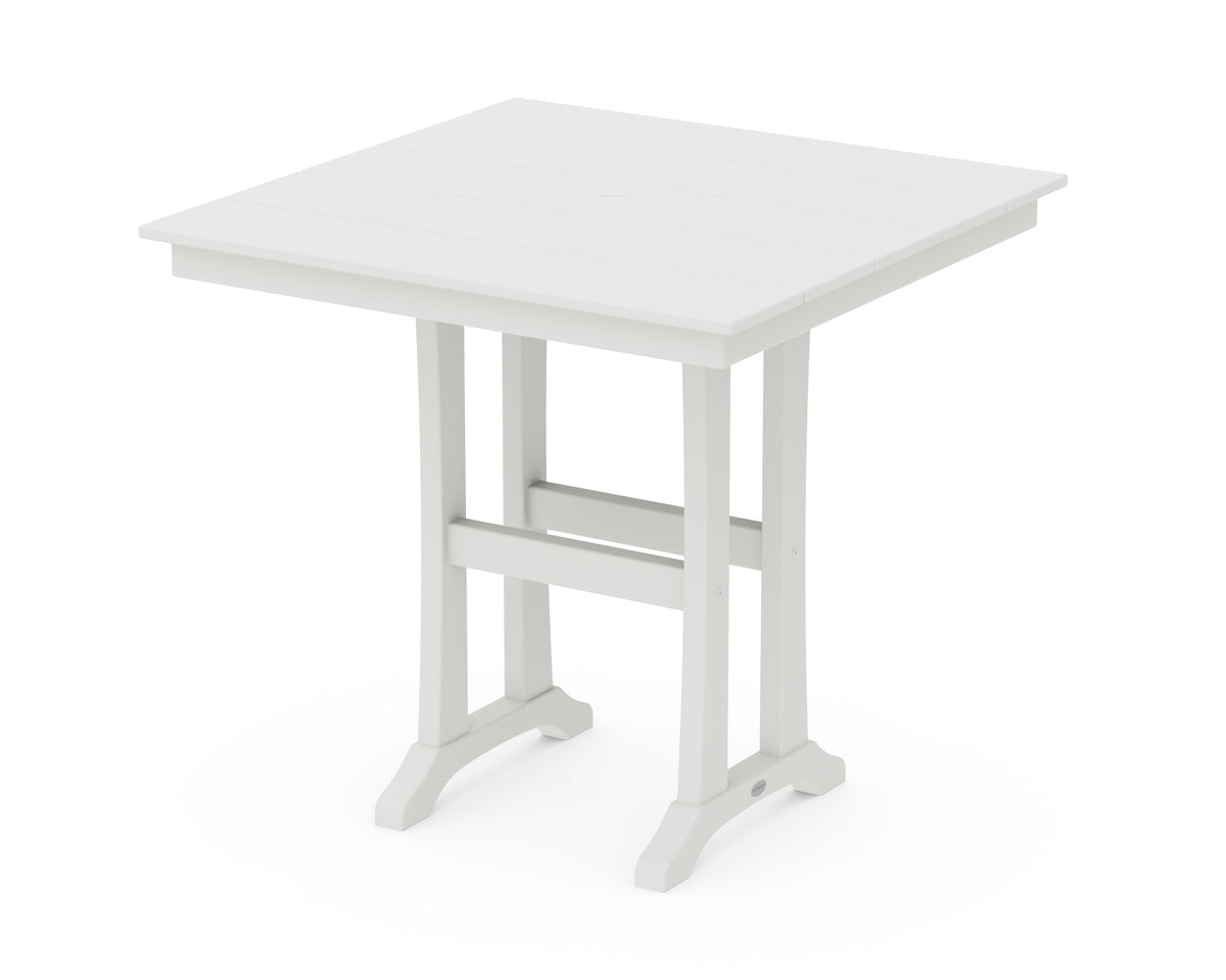 POLYWOOD Farmhouse Trestle 37" Counter Table in White