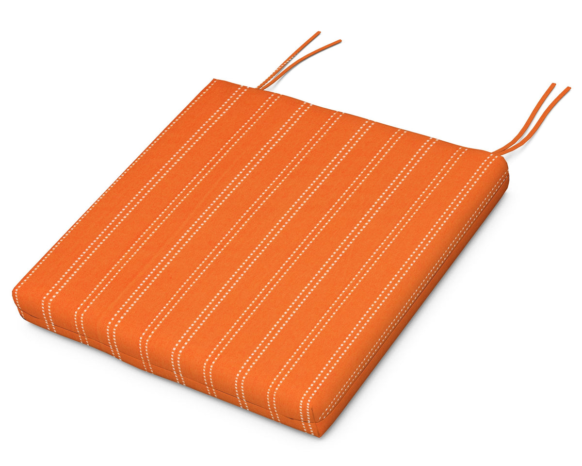 POLYWOOD Standard Seat Cushion 16.5"D x 20.13"W x 2.5"H in Stitch Mango