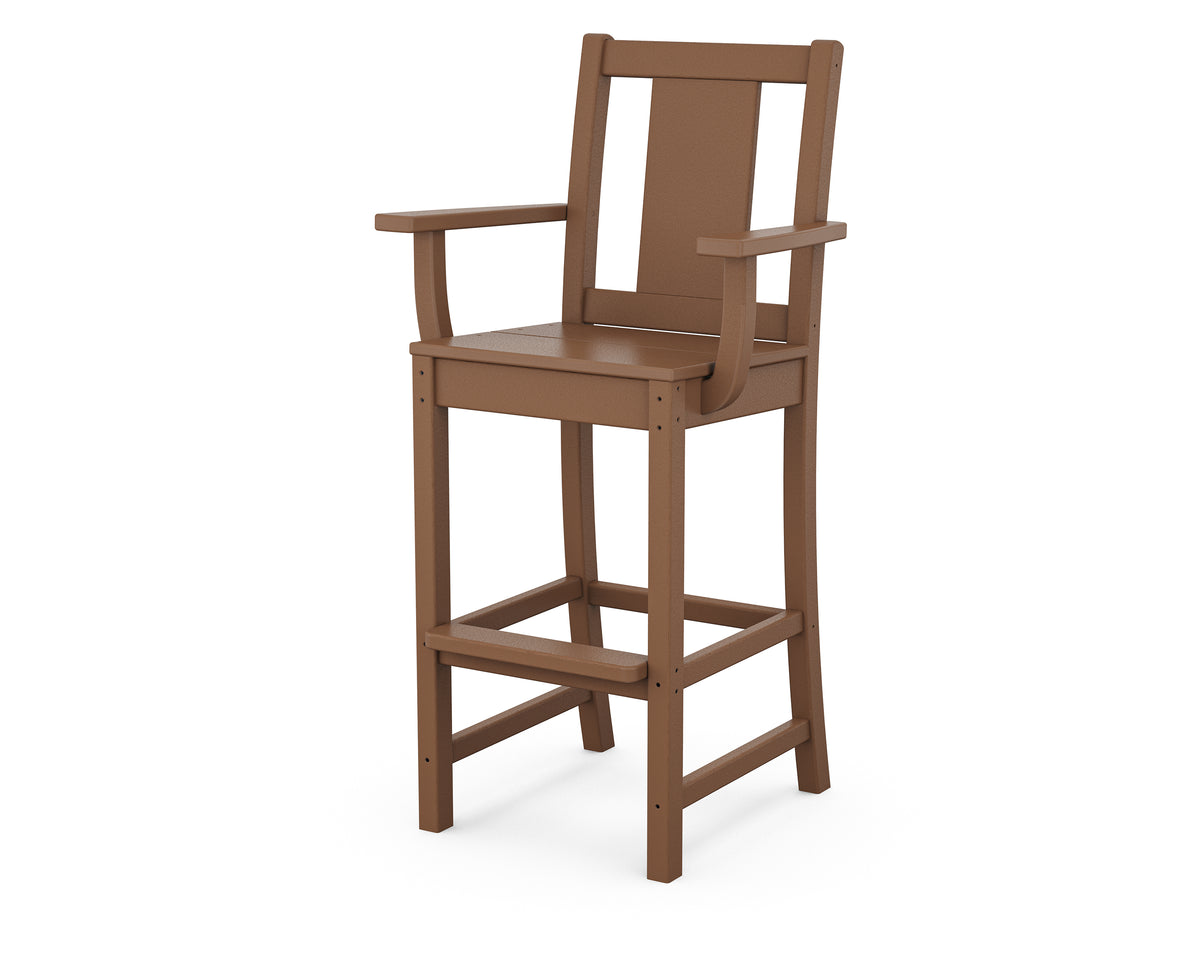 POLYWOOD Prairie Bar Arm Chair in Teak