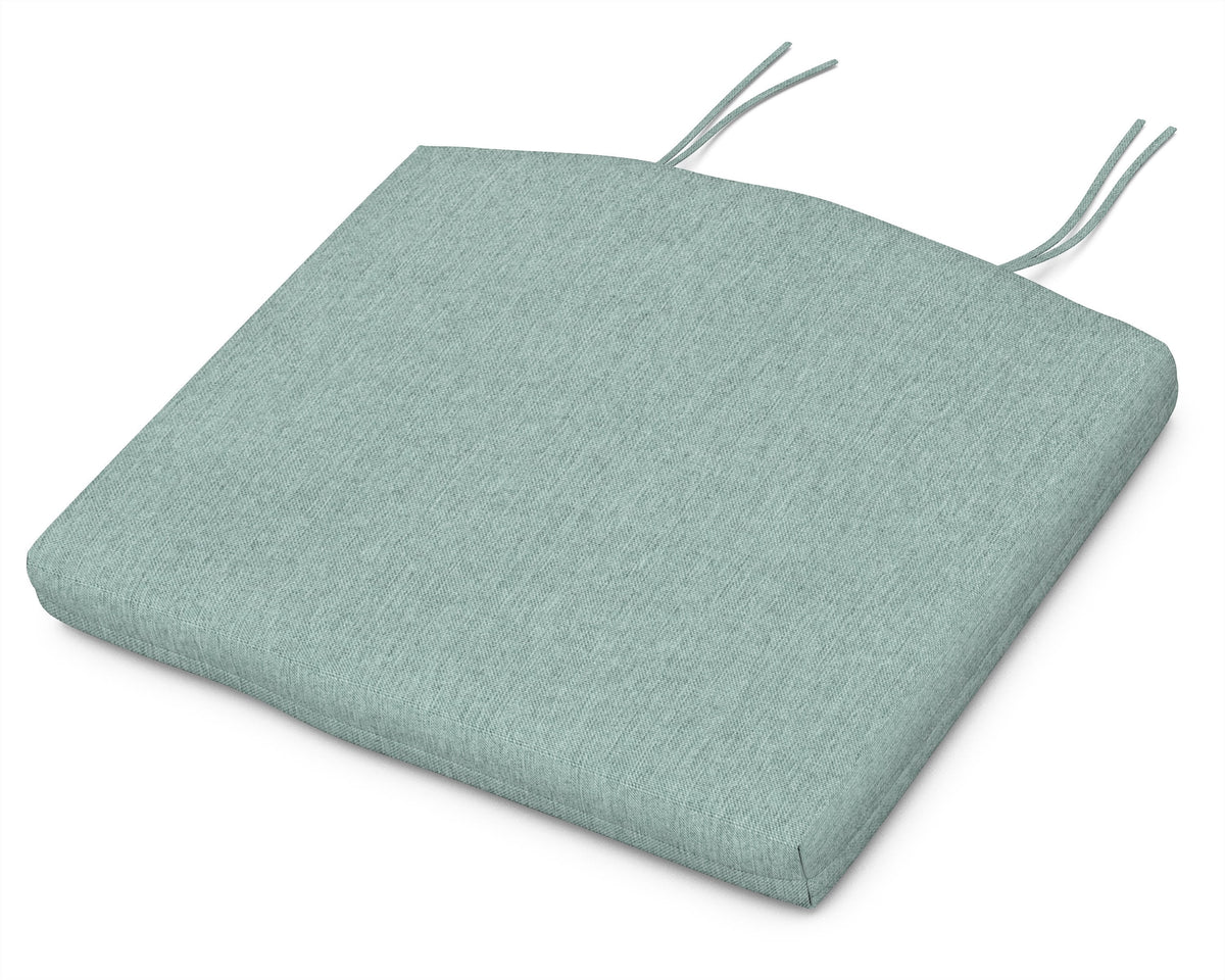 POLYWOOD Standard Seat Cushion 18.5"D x 24"W x 2.5"H in Glacier Spa