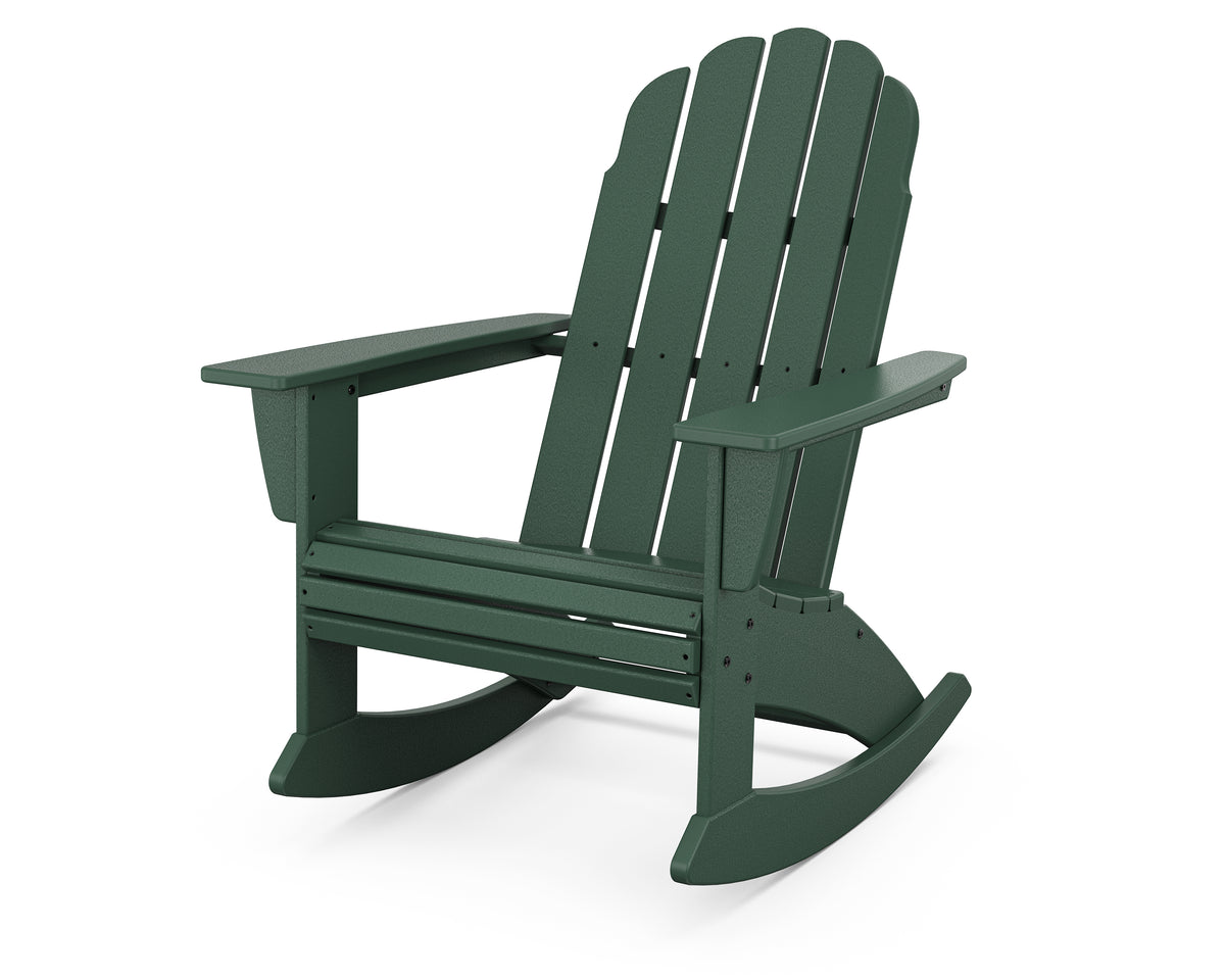 POLYWOOD Vineyard Curveback Adirondack Rocking Chair in Green