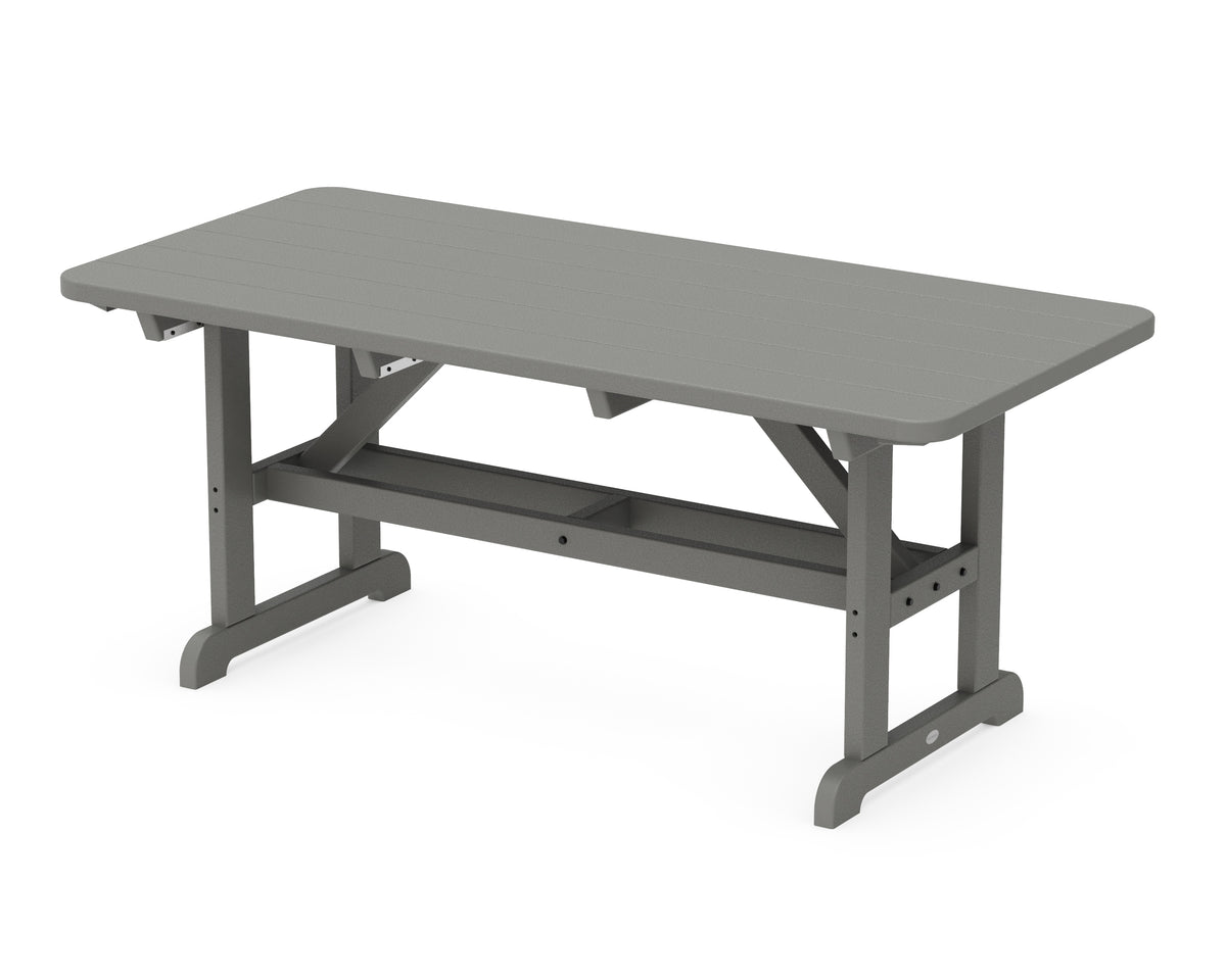 POLYWOOD Park 33" x 70" Harvester Picnic Table in Slate Grey