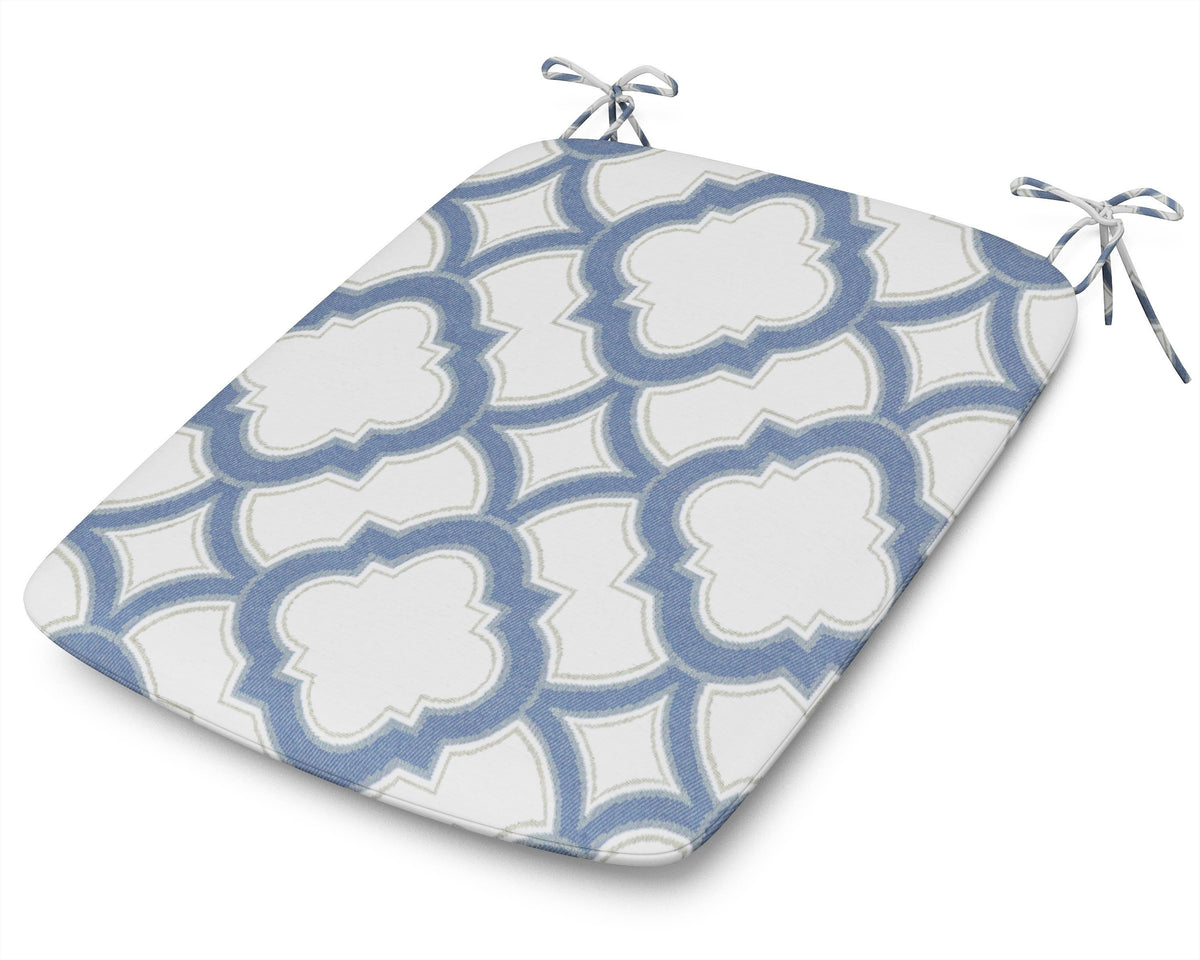 POLYWOOD 1120 Urban Seat Pad in Trellis Sky Blue