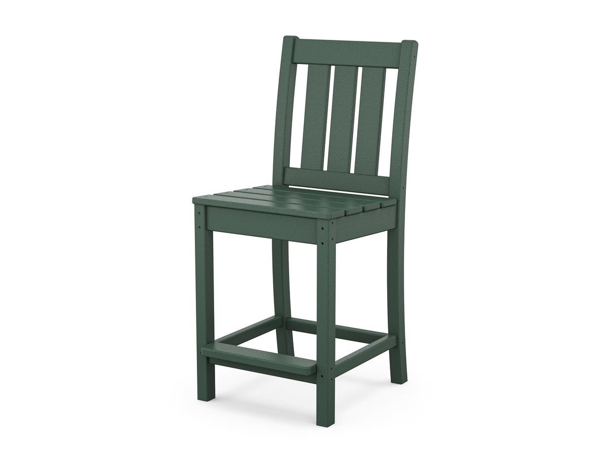 POLYWOOD Oxford Counter Side Chair in Green