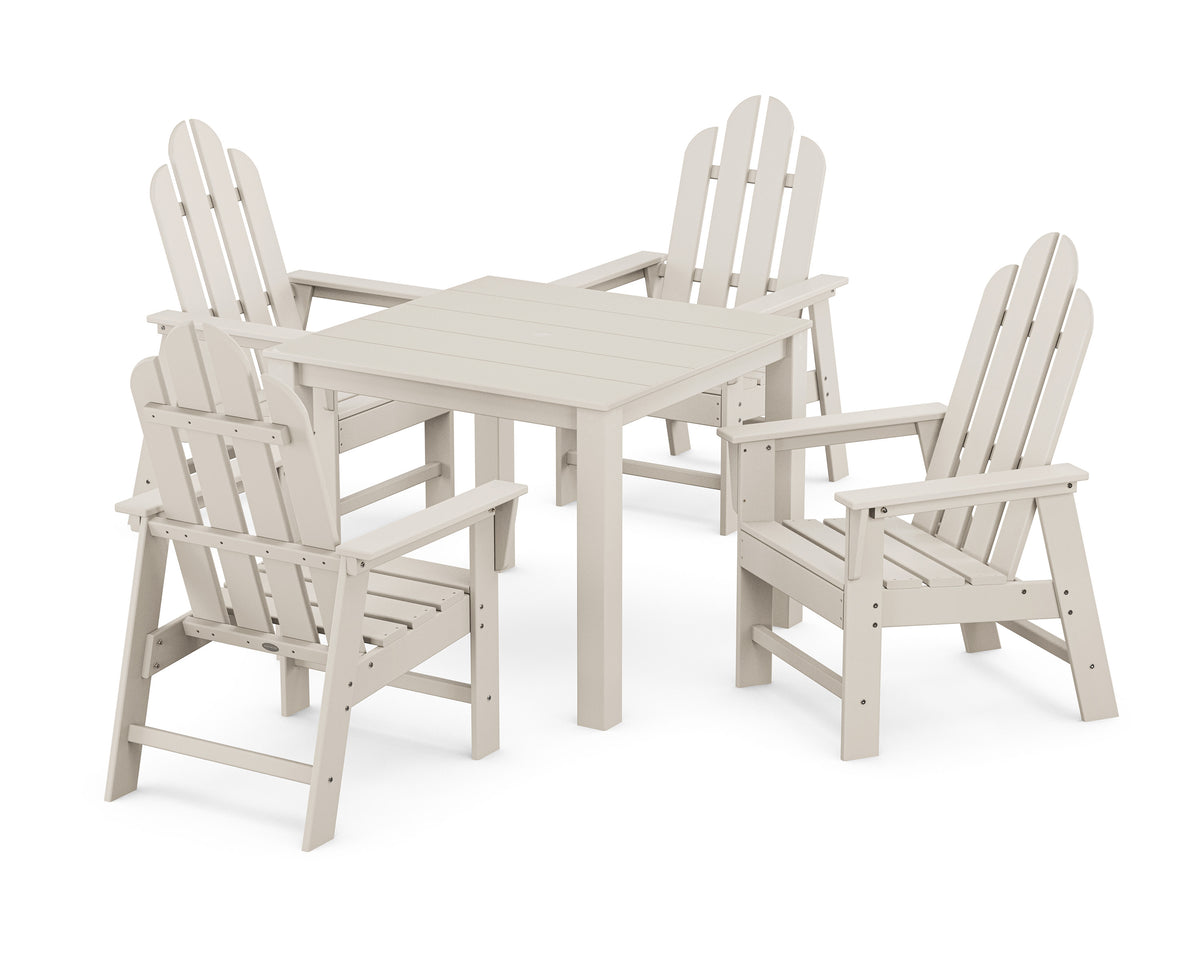 POLYWOOD Long Island 5-Piece Parsons Dining Set in Sand