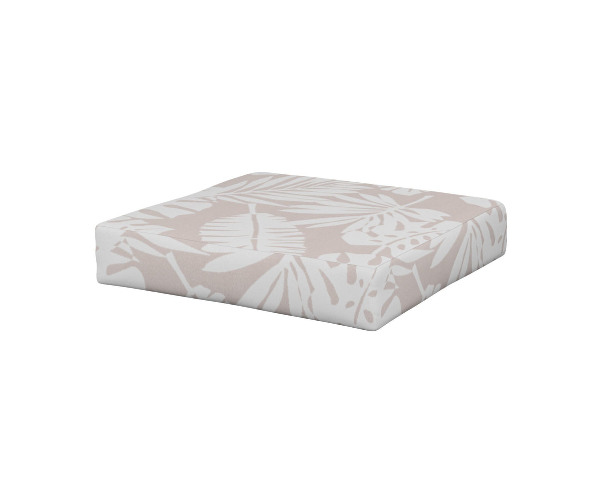 POLYWOOD Prescott Ottoman Cushion in Leaf Dune Burlap