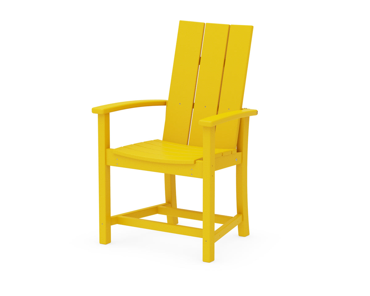 POLYWOOD Modern Adirondack Dining Chair in Lemon