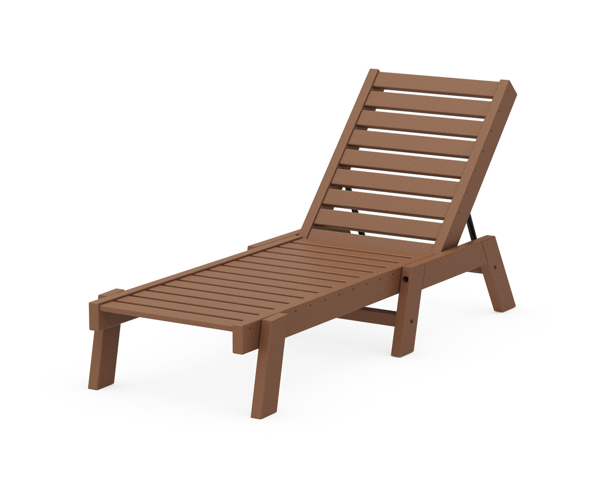 POLYWOOD Captain Chaise in Teak
