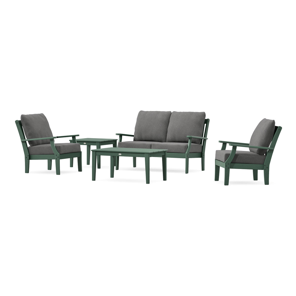POLYWOOD Braxton 5-Piece Deep Seating Set in Green