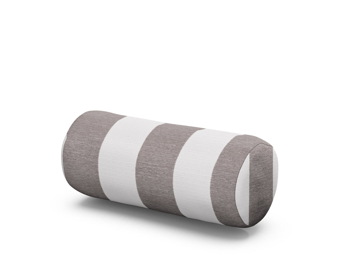 POLYWOOD Headrest Pillow - One Strap in Cabana Stripe Grey Mist