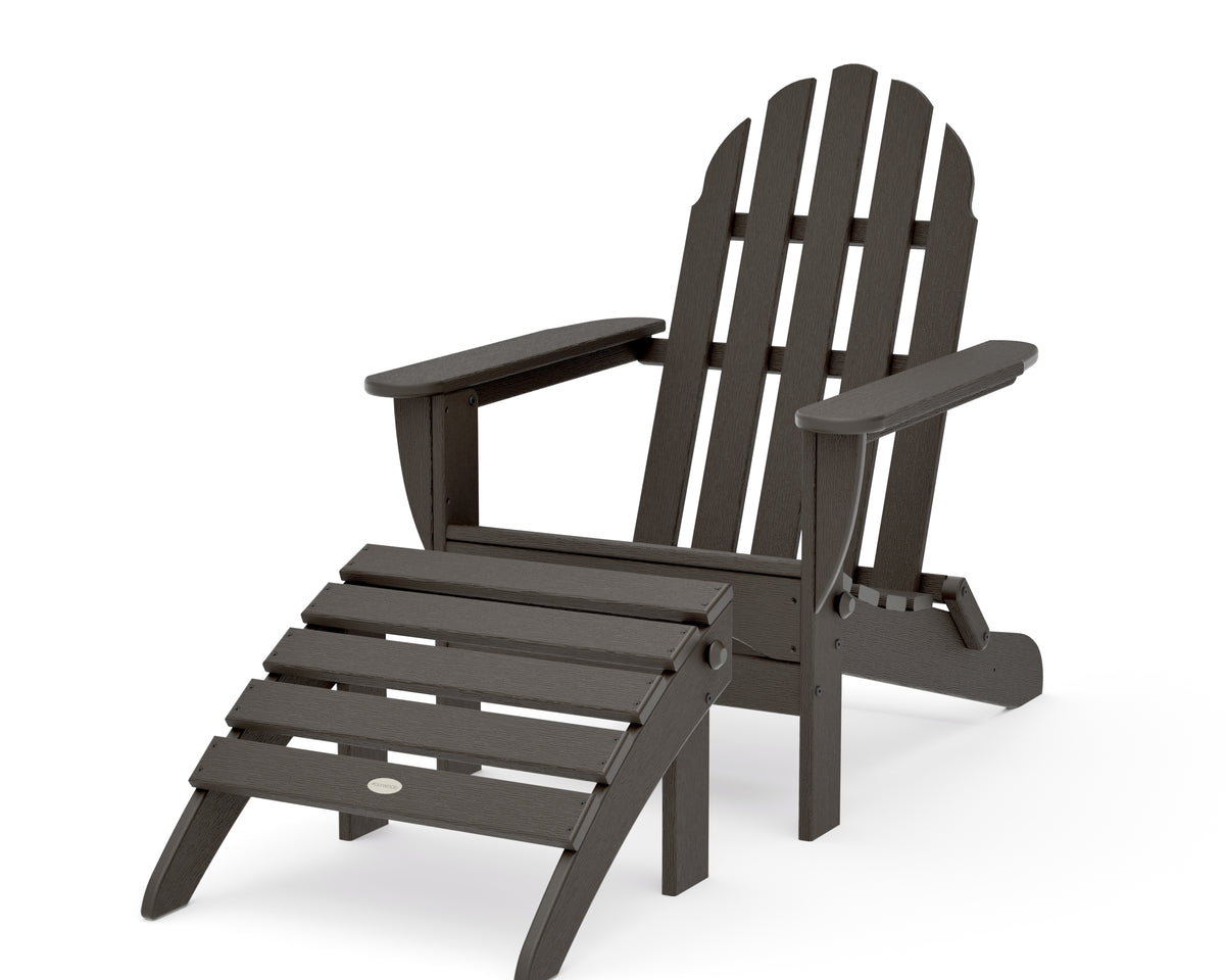 POLYWOOD Classic Adirondack 2-Piece Set in Vintage Coffee