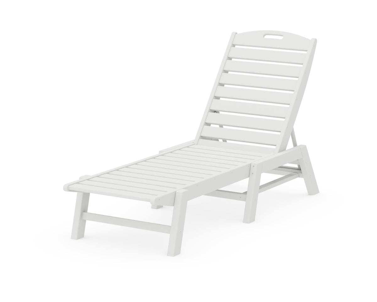 POLYWOOD Nautical Chaise in Vintage White