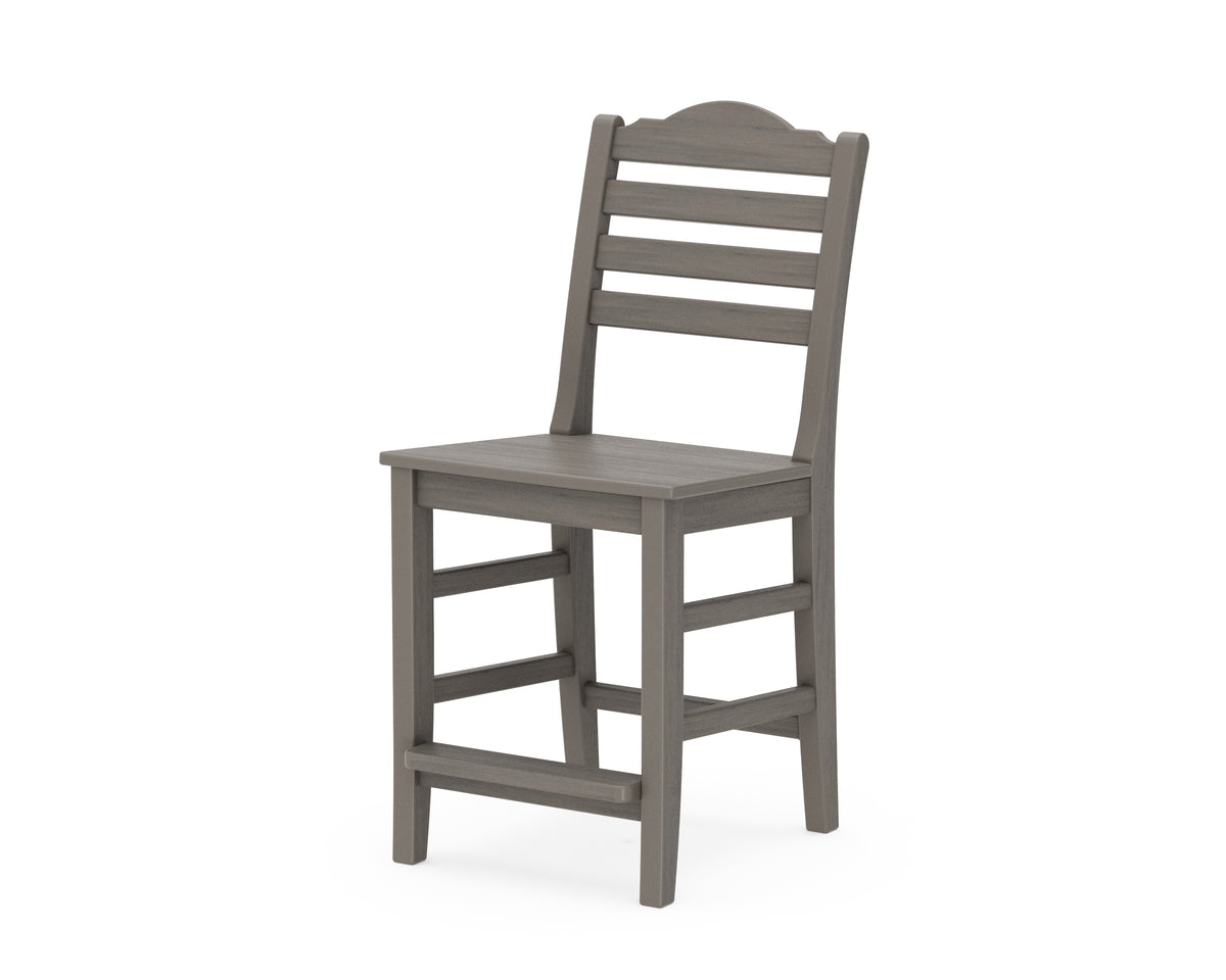 POLYWOOD Savannah Counter Side Chair in Driftwood