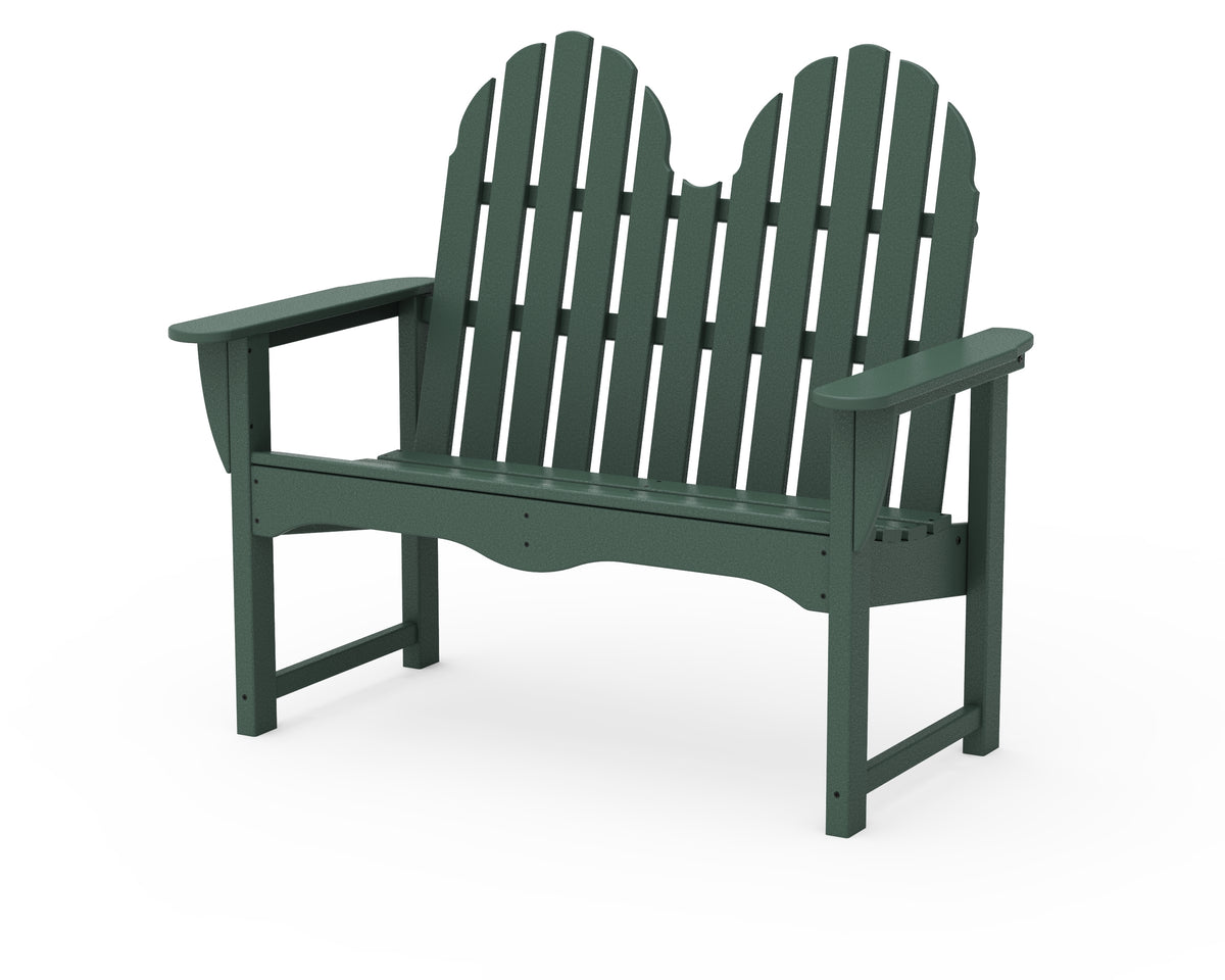 POLYWOOD Classic Adirondack 48" Bench in Green