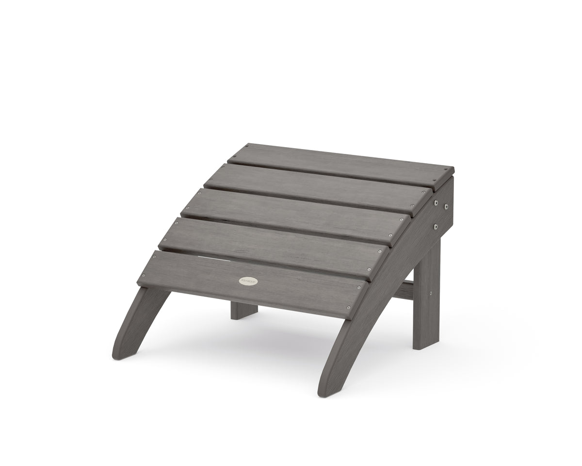 POLYWOOD Palm Coast Ottoman in Driftwood