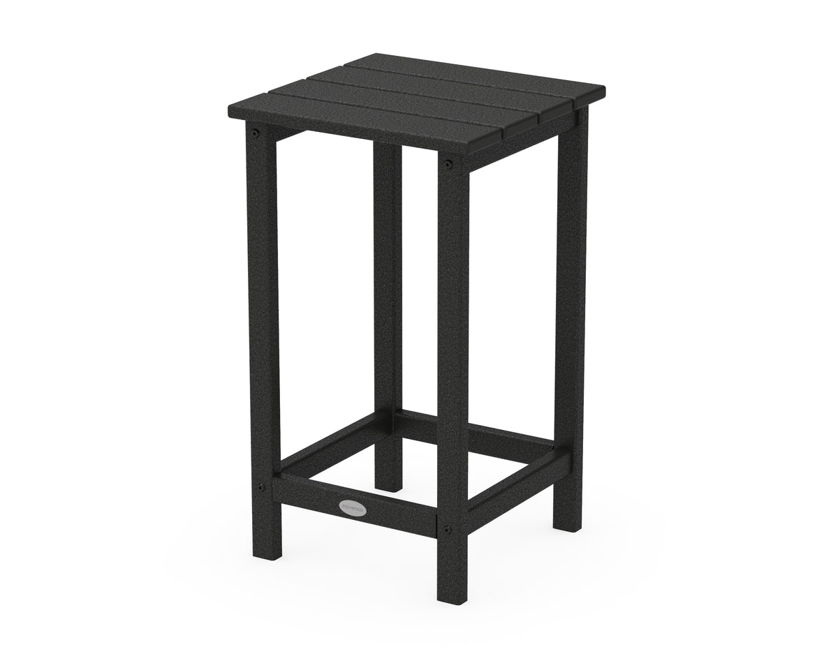 POLYWOOD Long Island 26" Counter Side Table in Black