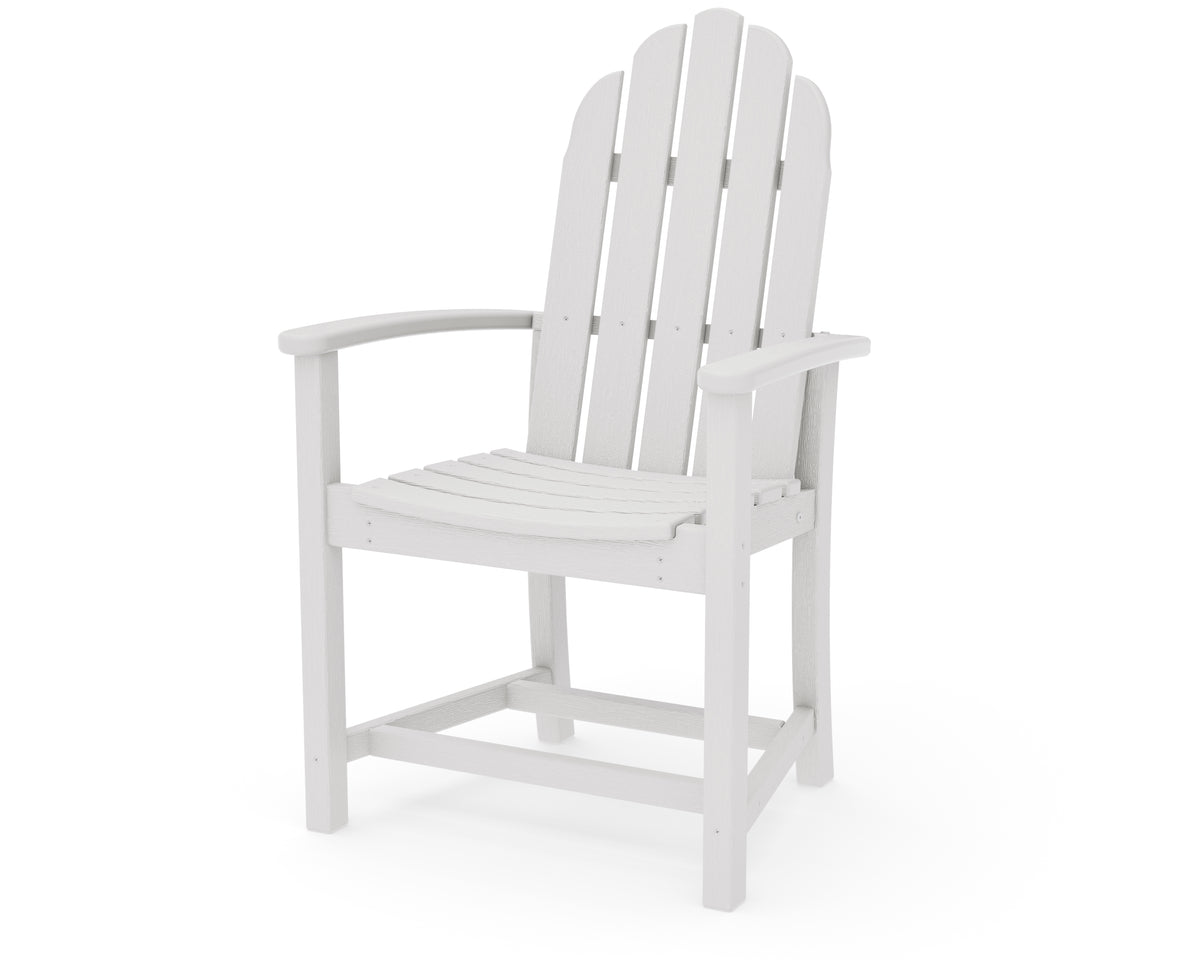 POLYWOOD Classic Adirondack Dining Chair in Vintage White