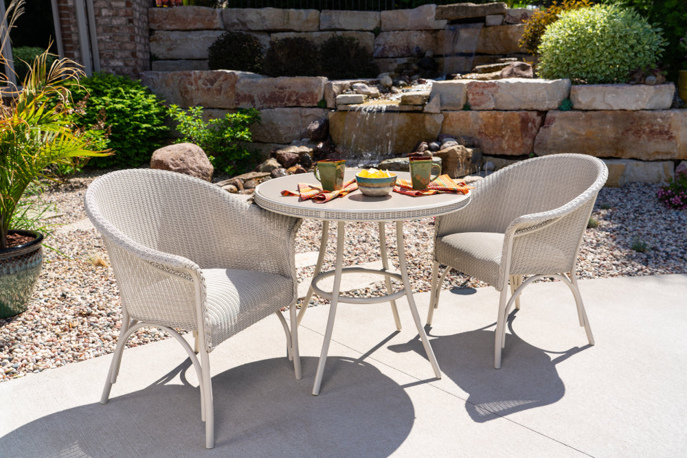 Lloyd Flanders All Seasons Dining Armchair with Padded Seat, lifestyle photo 3