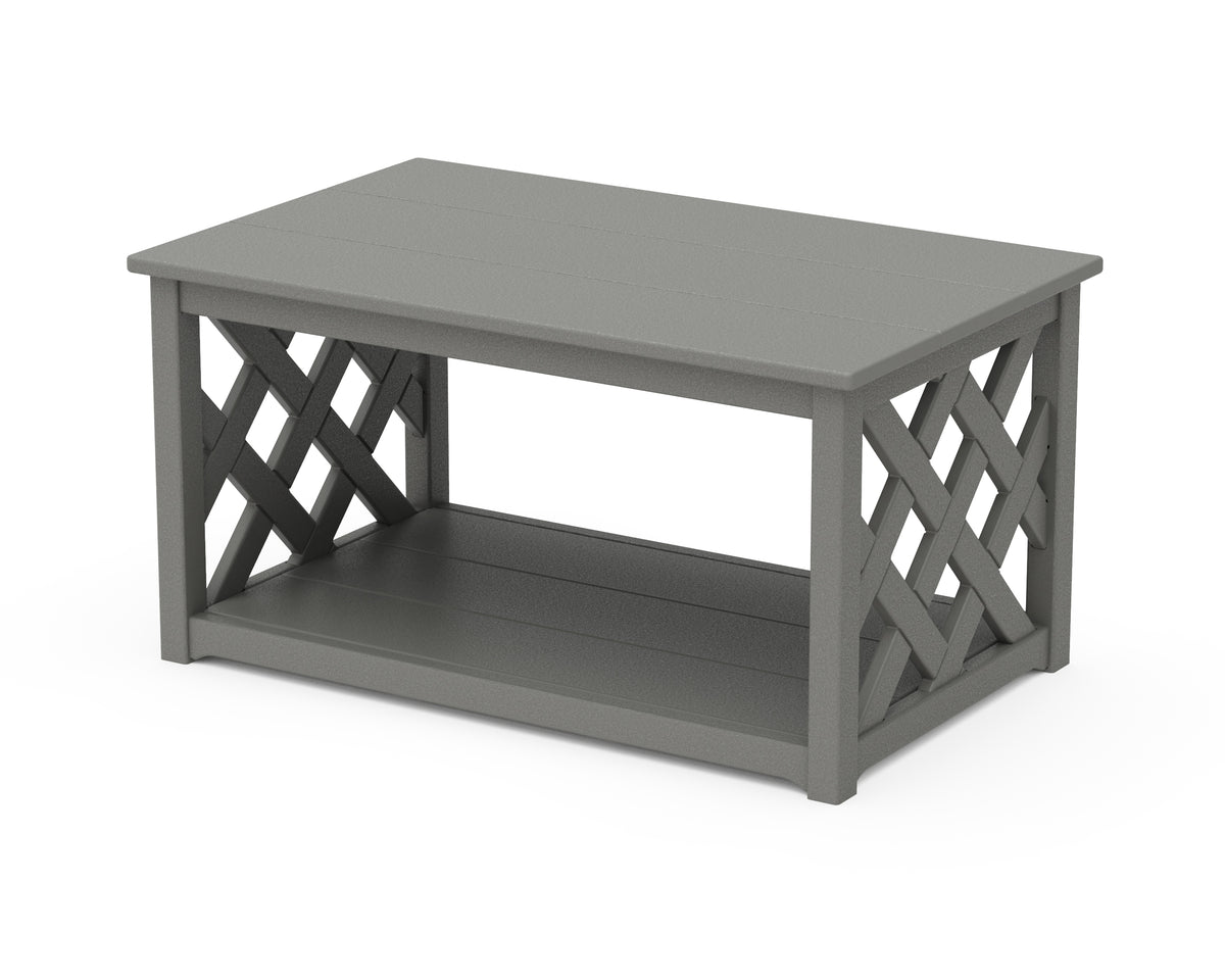 POLYWOOD Wovendale Coffee Table in Slate Grey