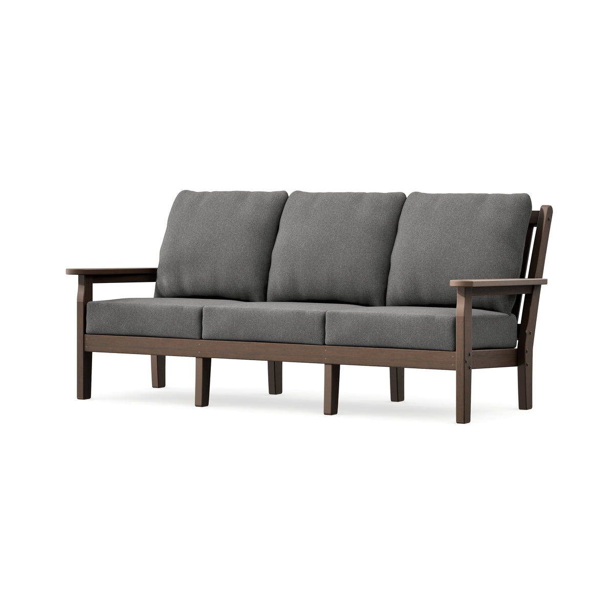 POLYWOOD Chippendale Deep Seating Sofa in Kona / Ash Charcoal